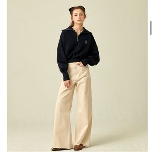 Navy half zip sweatshirt